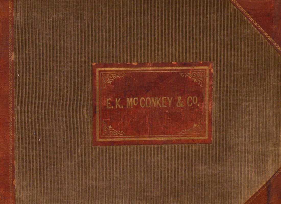 Our History - Closeup View of an Original McConkey Ledger Book