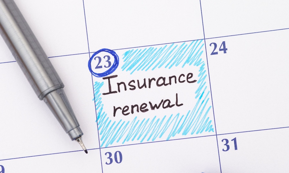 No Surprises/ Navigating Insurance Renewals with McConkey Insurance & Benefits - A Calendar with a date circled with the text 'Insurance Renewal'