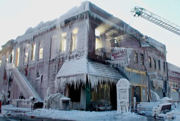 Prepare Your Building for Cold Weather - Frozen Commercial Building During the Winter