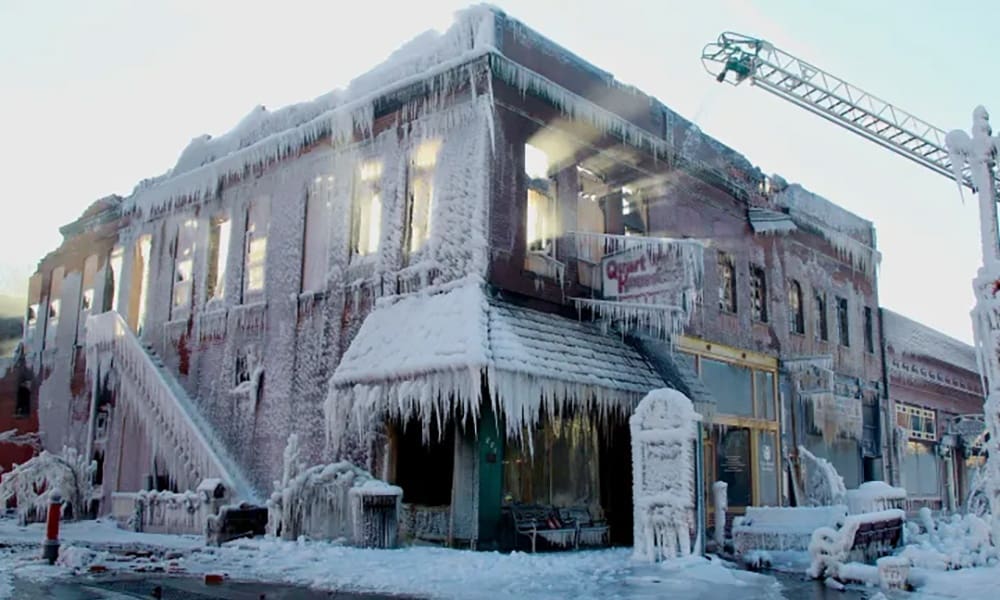Prepare Your Building for Cold Weather - Frozen Commercial Building During the Winter